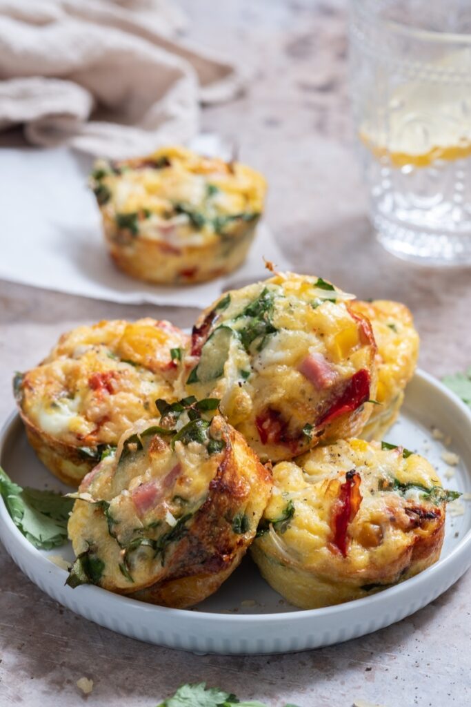 Easy High Protein Breakfast Spinach and feta Egg Muffins - Easy High Protein Breakfast Recipes - The Main Line Collective