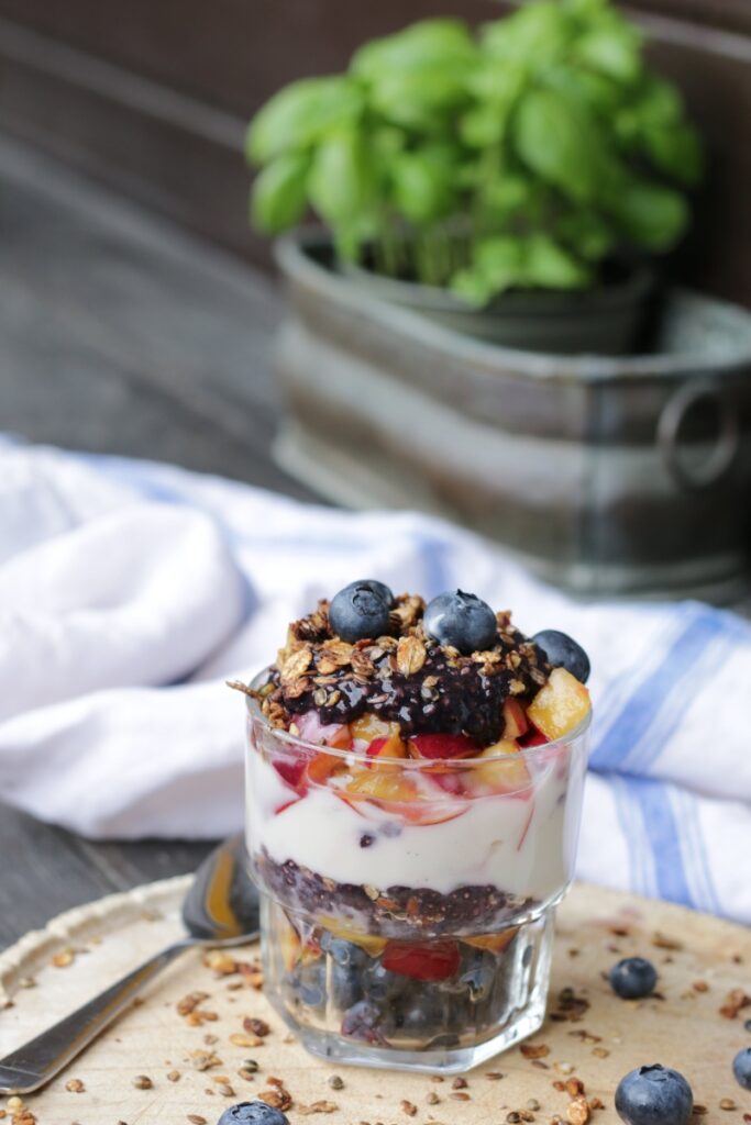 Greek Yogurt and Berry Breakfast Parfait - Easy High Protein Breakfast Recipes - The Main Line Collective