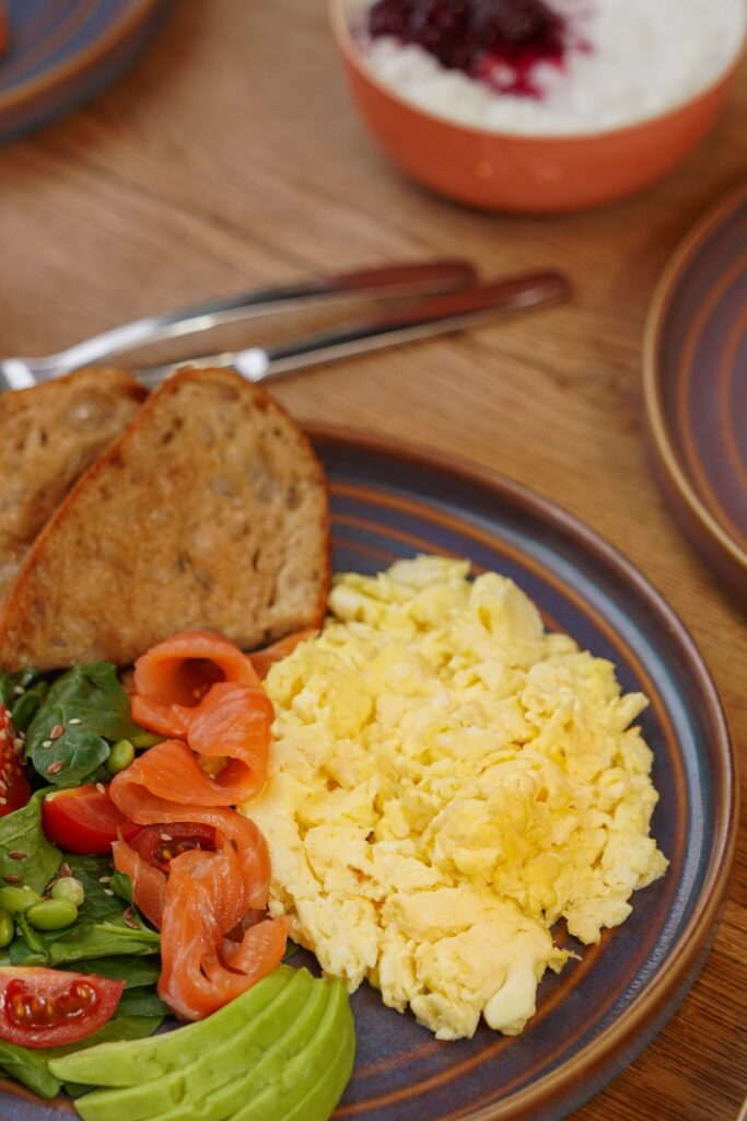 Scrambled Eggs with Spinach and Nut Butter - Easy High Protein Breakfast Recipes - The Main Line Collective